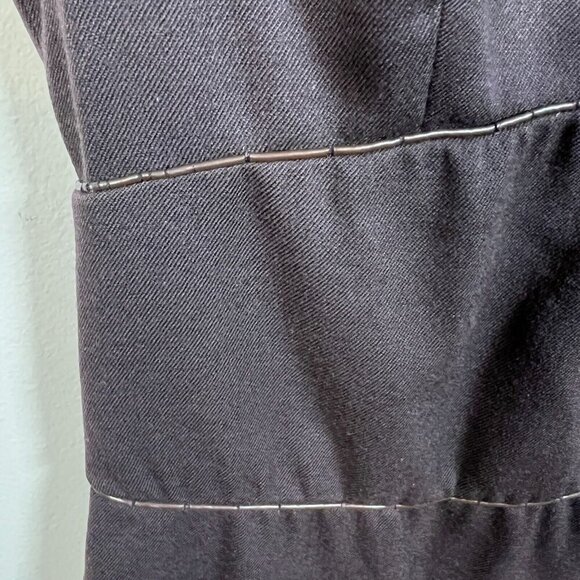 Vintage Valentino Dress Jacket Set Size 44 US 8 Brown Wool Career Business - Picture 11 of 16